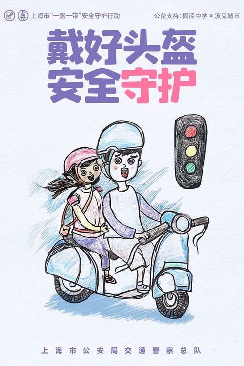 安全出行，从“一盔一带”开始——绘画创意与知识普及