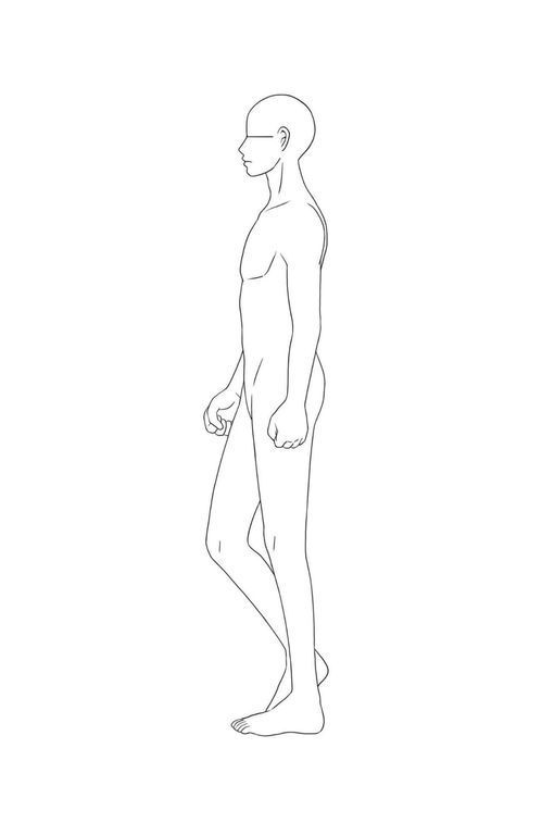 男性人体动态绘画参考指南